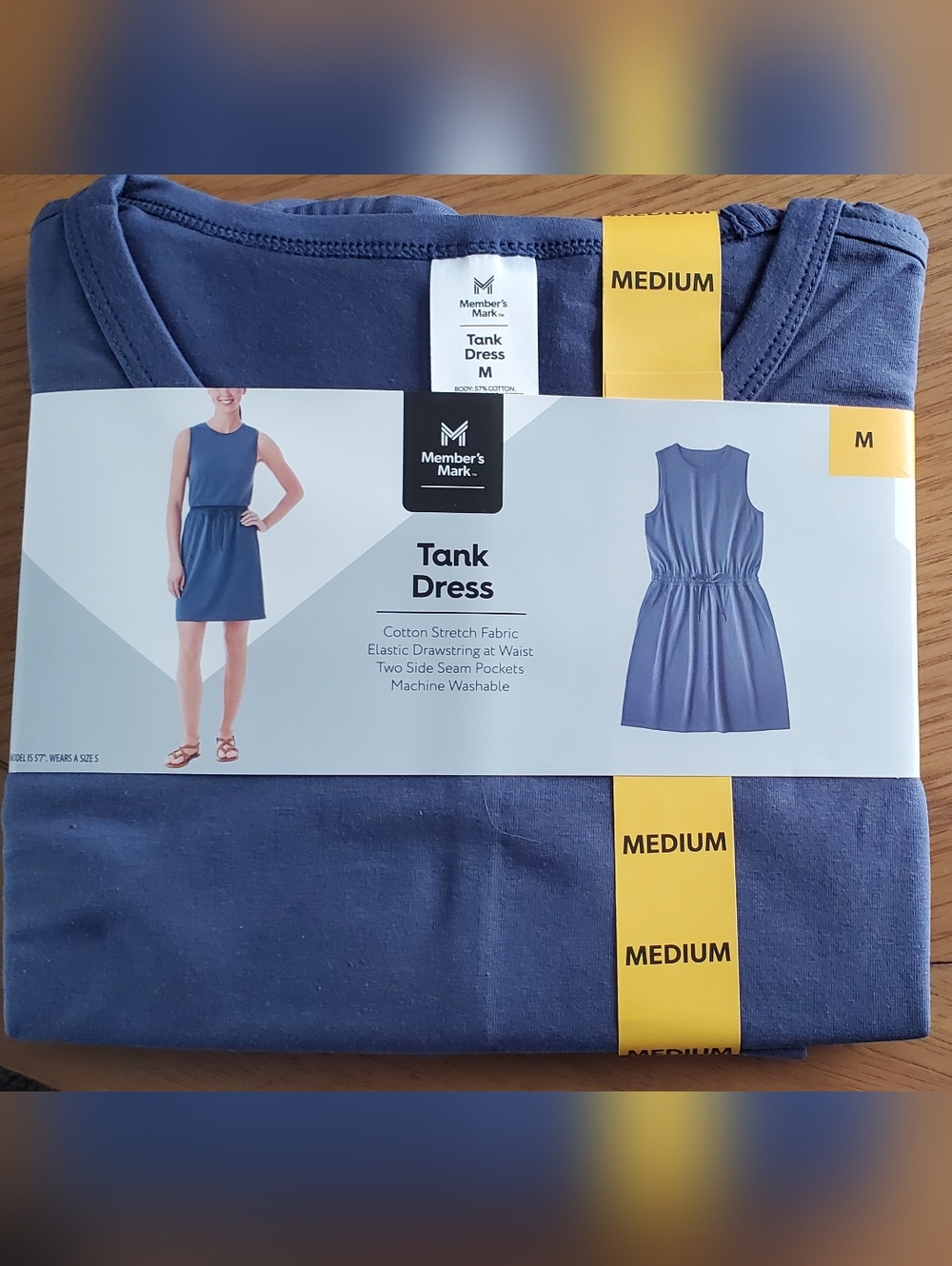 Member's Mark Tank Dress Women's size Medium Blue